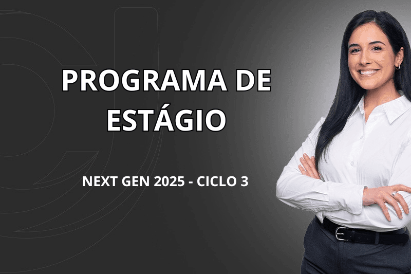 Banner do programa de estágio