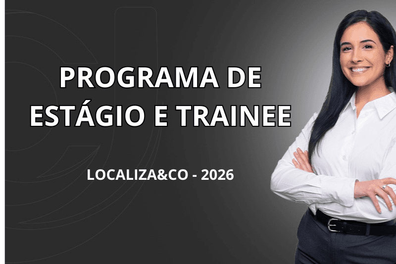 Banner do programa de estágio