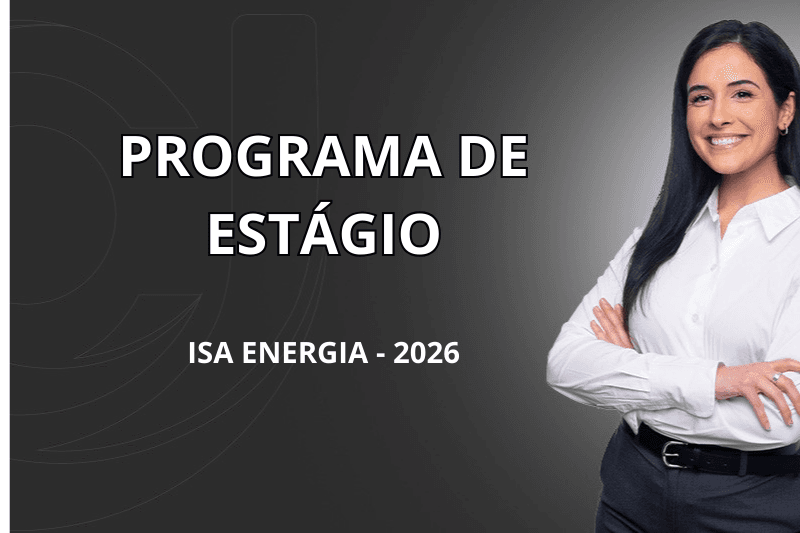 Banner do programa de estágio