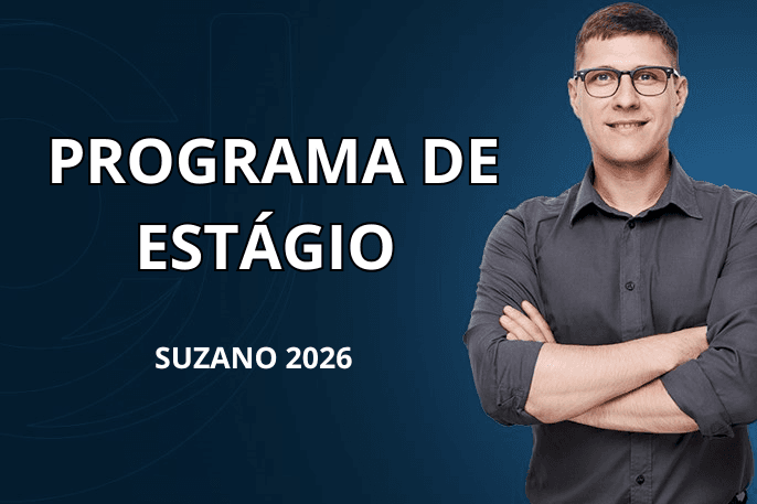 Banner do programa de estágio