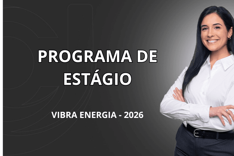 Banner do programa de estágio