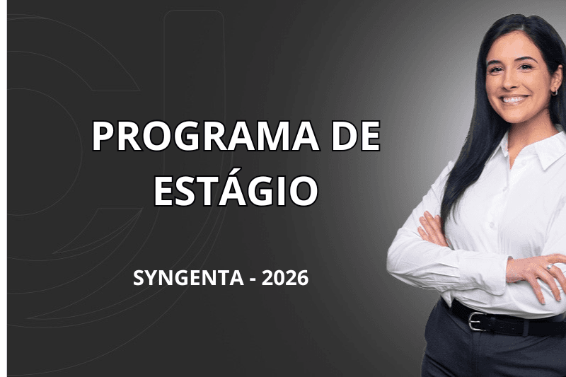 Banner do programa de estágio
