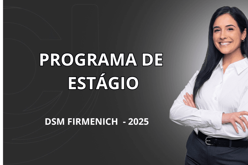 Banner do programa de estágio