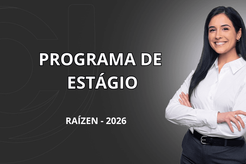 Banner do programa de estágio