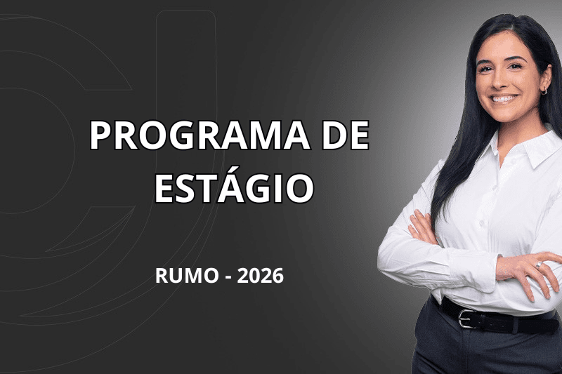 Banner do programa de estágio