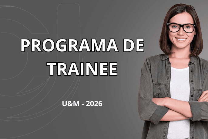 Banner do programa de estágio
